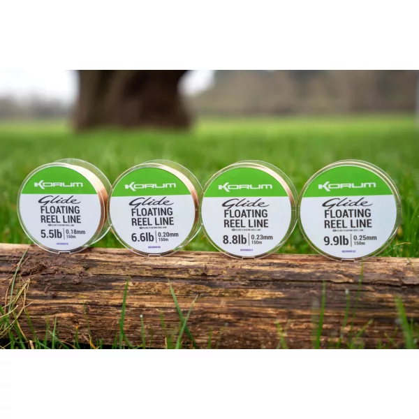Korum Glide Floating Reel Line Transparentní 0,25mm 150m Monofilní hlavní vlasec