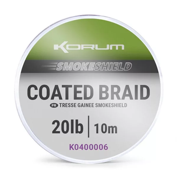 Korum Smokeshield Coated Braid 20lb Pletená Návazcová Šňůra 10m
