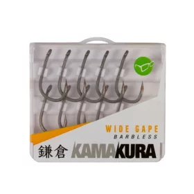   Korda Kamakura Wide Gape Barbless 6 Bezprotihrotové, ouškové háčky 10ks