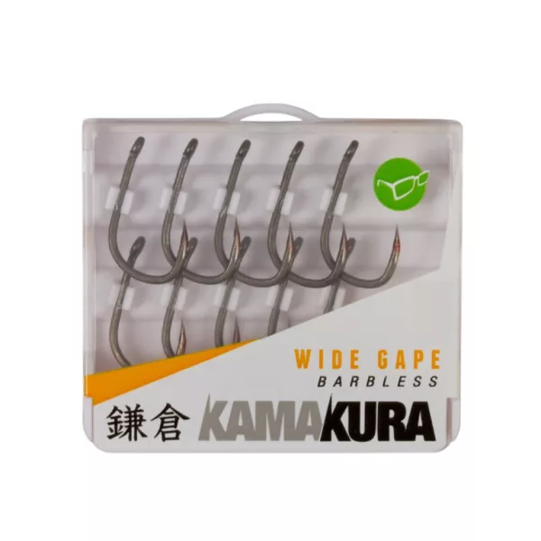 Korda Kamakura Wide Gape Barbless 6 Bezprotihrotové, ouškové háčky 10ks