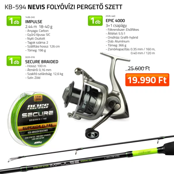Nevis Set pro přívlač na tekoucí vodě