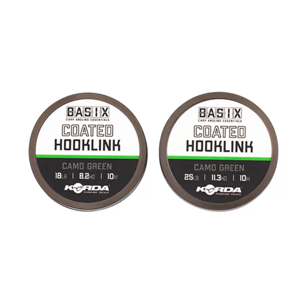 Korda Basix Coated Hooklink Potažený návazcový materiál 25lb 10m