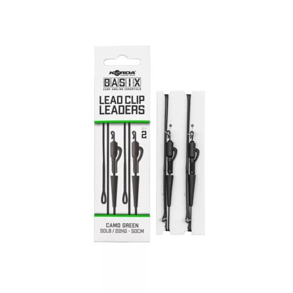Korda Basix Lead Clip Předvázaná kaprová montáž 50cm 2ks