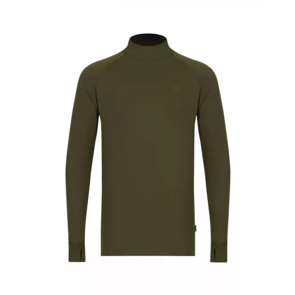 Korda Mock Neck Thermal LS Shirt Dark Olive Hosszú Ujjú Thermo Aláöltözet S