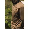 Korda Dark Khaki UPF Hooded Top Tričko s dlouhým rukávem UV S