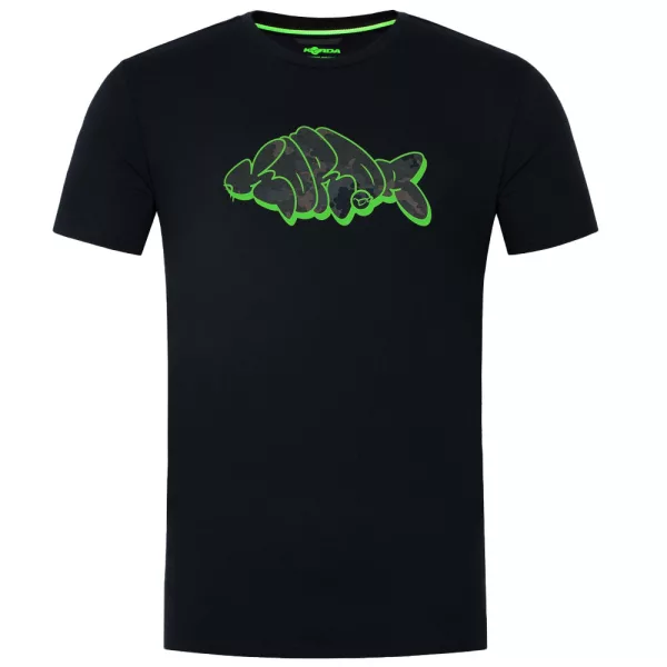 Korda Vzorované Černé Tričko 2XL