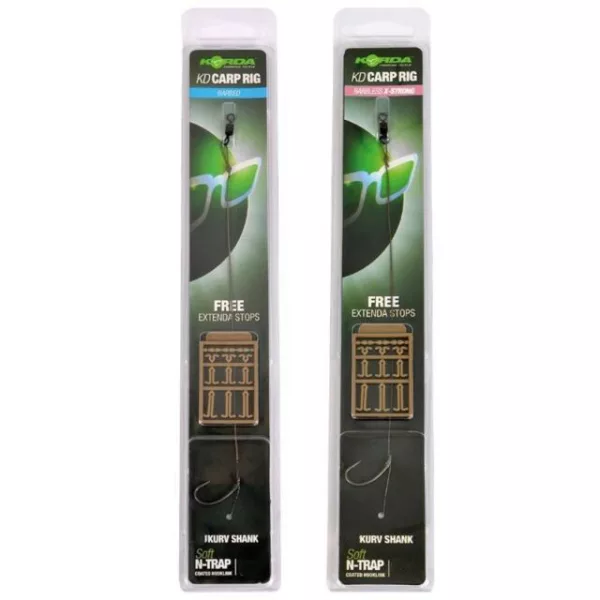 Korda N-Trap KD Rig Size 4 Kurv B 30lb- předvázaný kaprový návazec