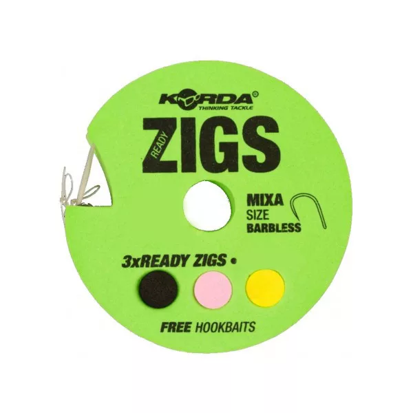 Korda Ready Zigs 8 (240cm) Barbless size 10 - předvázaný boilie ZIG návazec