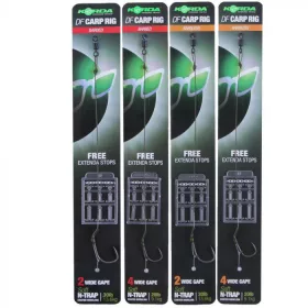   Korda N-Trap DF Rig Size 4 Wide Gape 20 lb - předvázaný kaprový návazec