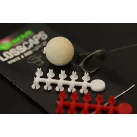 Korda Floss Caps White/Red - zarážka na boilies