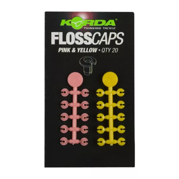Korda Floss Caps Pink/Yellow - zarážka na boilies