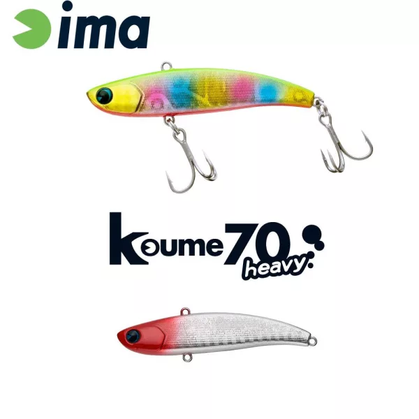 Ima Koume Vibration 70 Heavy 7cm 18gr 101 Red Head Wobler