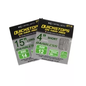   Korum Hair Rigs With Quickstops 15 Velikost 14 Monofilní předvázaný háček
