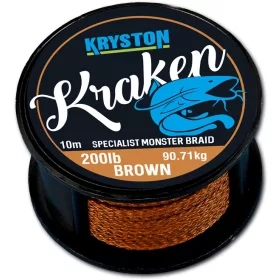   Kriston Kraken Monster Braid 200Lbs 10m 3.57mm Hnědá Pletená návazcová šňůra-Hnědá