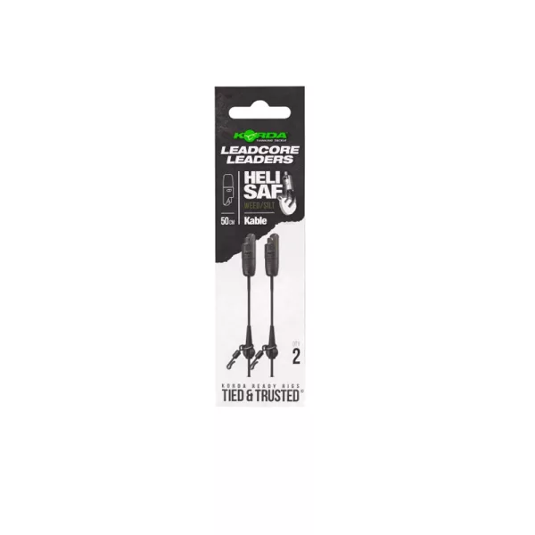 Korda Kable Leadcore Leader Heli Safe Weed Bojlová Montáž 50cm 2ks