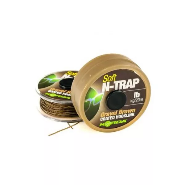 Korda N-Trap Soft 30lb Gravel Brown  - návazcová šňůra na boilies