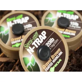   Korda N-Trap Semi Stiff 15lb Gravel Brown  - návazcová šňůra na boilies