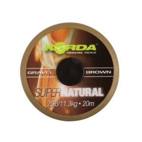   Korda Super Natural Gravel Brown 25lb - potažená pletená návazcová šňůra na kapry
