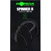 Korda Spinner B Hook 2 S očkem, Bez protihrotu Boilies Háček 10ks