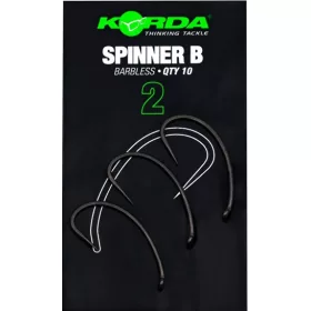   Korda Spinner B Hook 2 S očkem, Bez protihrotu Boilies Háček 10ks