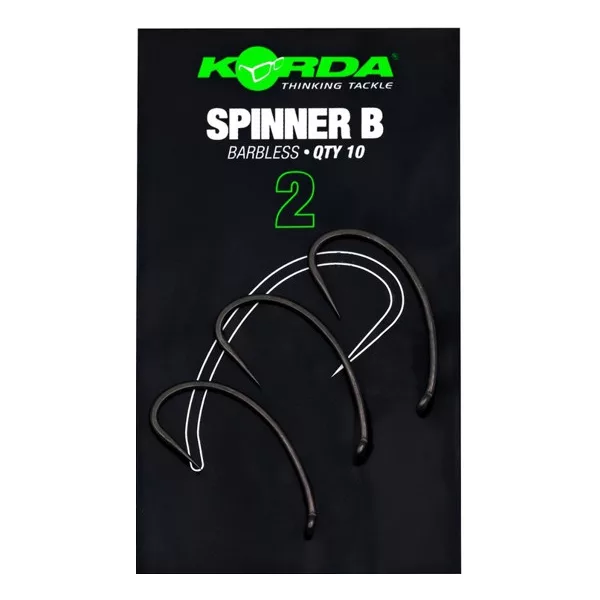 Korda Spinner B Hook 2 S očkem, Bez protihrotu Boilies Háček 10ks