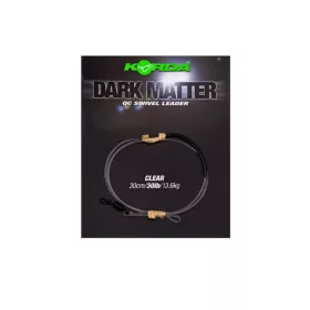   Korda Dark Matter Leader QC Swivel Průhledný 30cm 30lb Předvázaná Boilies Montáž