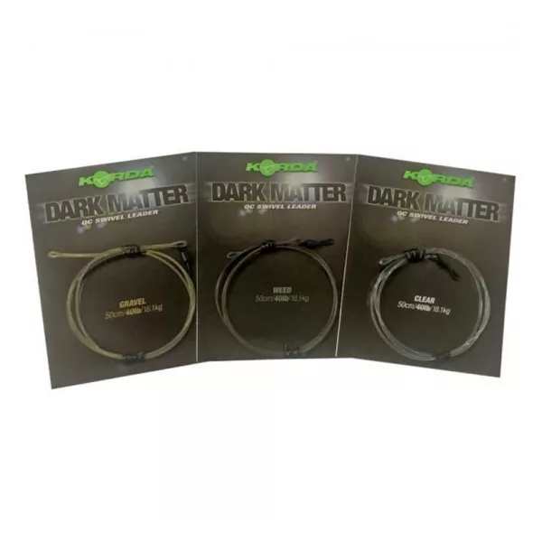 Korda Dark Matter Leader QC Swivel Weed Montovaná kaprová montáž 50cm