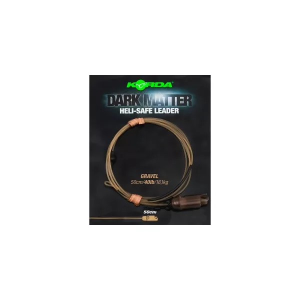 Korda - Dark Matter Leader Heli Safe Gravel 40lb 50cm štěrkový helikoptérový návazec
