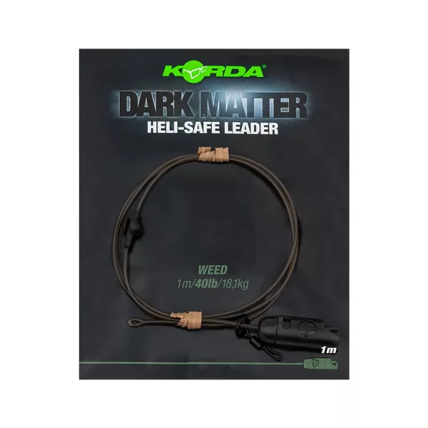 Korda Dark Matter Leader Heli Safe Weed 40lb Předvázaná kaprová montáž