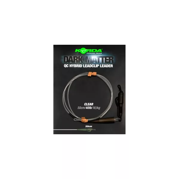 Korda - Dark Matter Leader QC Hybrid Clip Weed rychlospojkový návazec v barvě trávy