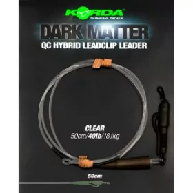   Korda - Dark Matter Leader QC Hybrid Clip Clear rychlospojkový průhledný návazec