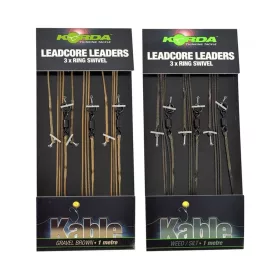   Korda Leadcore Ring Swivel Weed/Silt Předvázaná Kaprová Montáž 3ks