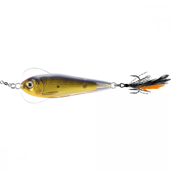 Livetarget Flutter Shad Jigging Spoon Zlatá/Černá 14gr 5,5cm Vibrační třpytka