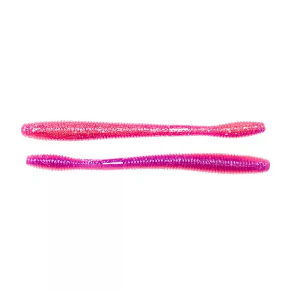 Livetarget Straight Tail Worm Pink-Purple 11,4cm Imitace červa 4ks