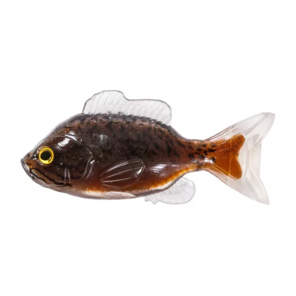 Livetarget Sunfish Unrigged Brown-Black 8,5cm Gumová slunečnice 4ks