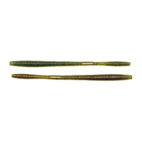 Livetarget Straight Tail Worm Green-Red 14cm Imitace červa 10ks