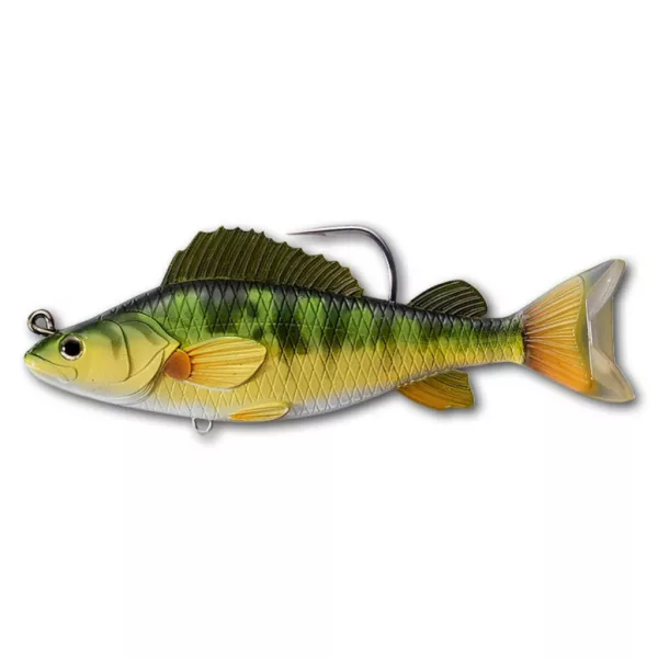 Livetarget Yellow Perch Swimbait Yellow-Green 13,4cm 35gr Plastová Návnada