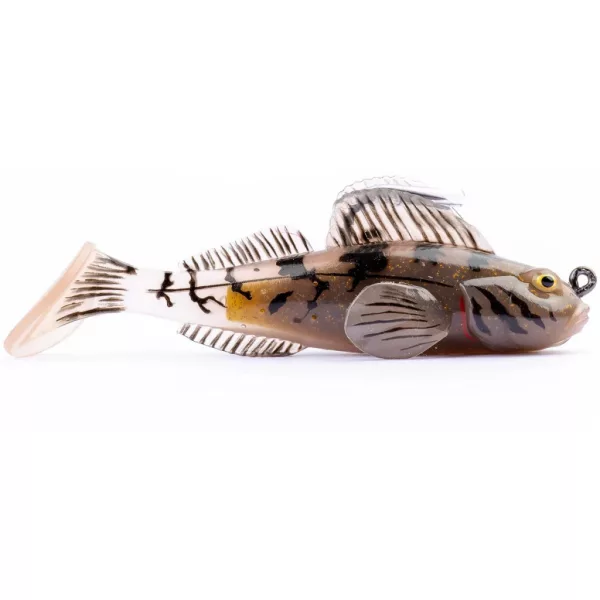 Livetarget Goby Paddletail Rigged Brown-Chartreuse 7,1cm 10gr Potápivá gumová nástraha