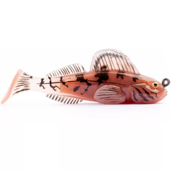 Livetarget Goby Paddletail Rigged Hnědo-žlutá 7,1cm 10gr Potápivá gumová rybka