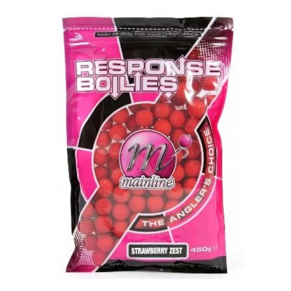 Mainline Shelf Life Boilies Strawberry Zest 15 mm 450 g.r - nástrahové boilies