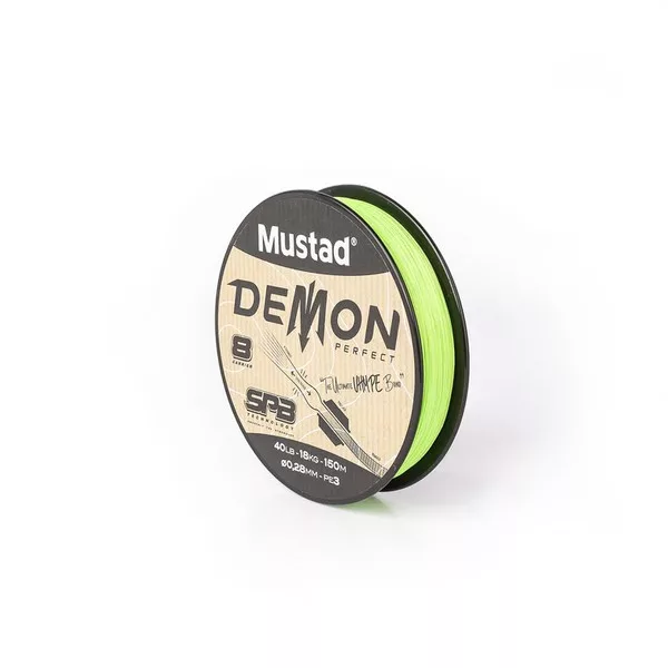 Mustad Demon Perfect Braid Chartreuse 0,28mm 150m Pletená Hlavní Šňůra
