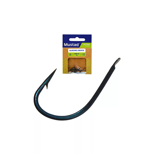 Mustad Blue Allround Hook 8 S lopatkou, s protihrotem Feederový háček 12ks