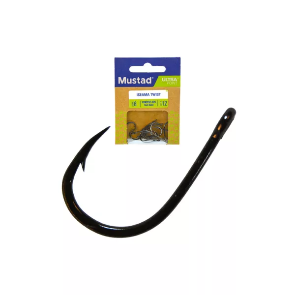 Mustad Iseama Twist 1 S očkem, s protihrotem Háček 12ks