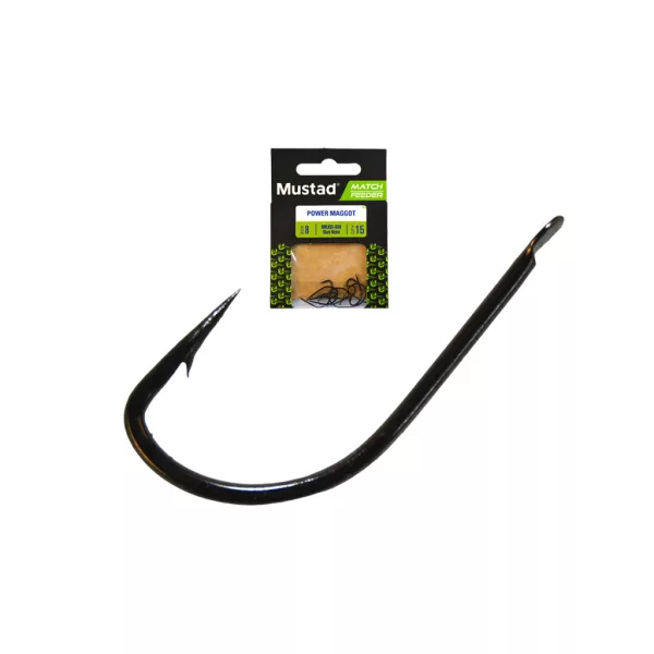 Mustad Match Feeder Power Maggot 16 Háček s lopatkou, Háček s protihrotem pro cejny 15ks