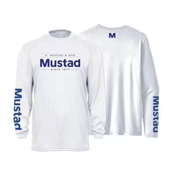 Mustad Light Grey Brand Longsleeve UV M Dlouhý Rukáv Tričko