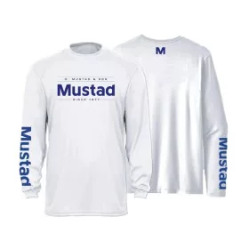   Mustad Light Grey Brand Longsleeve UV L Dlouhý Rukáv Tričko