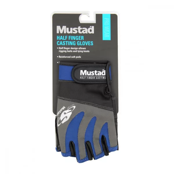 Mustad Half Finger Casting Gloves Rukavice bez prstů - XL