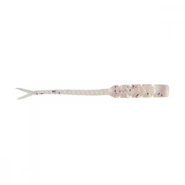 Mustad Aji Hellgramite 5,08cm Průhledné Fialové Třpytky Plastová Návnada 12ks