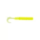 Mustad Aji Curly Tail 6,35cm Průhledná Chartreuse Plastová Návnada 12ks