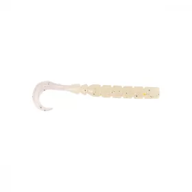   Mustad Aji Curly Tail 6,35cm Bílá Luminiscenční Plastová Návnada 12ks
